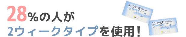 28％の人が2ウィークタイプを使用！