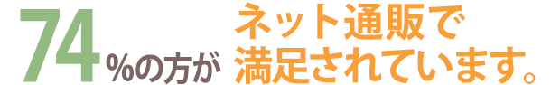 74％がネット通販で購入